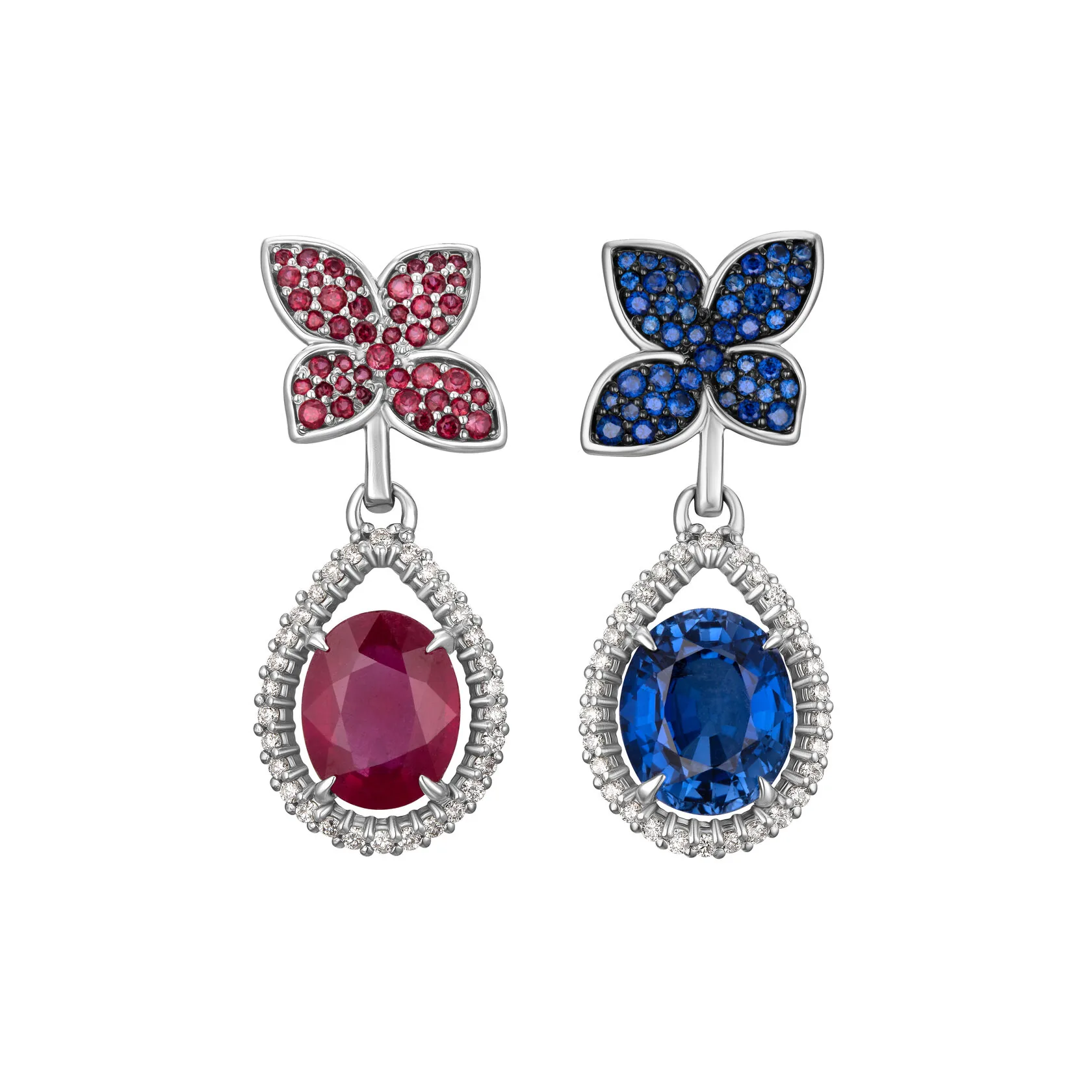 EARRINGS RUBY GRACE & ROYAL AZURE