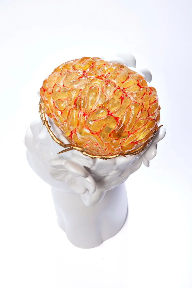 AMBER BRAIN — in a vase view